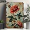 Vintage Red Rose Metal Sign Wall Art Decor 20x30cm