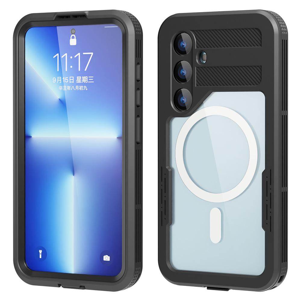 

REDPEPPER для Samsung Galaxy S24 IP68 водонепроницаемый магнитный чехол прозрачный чехол для телефона Black