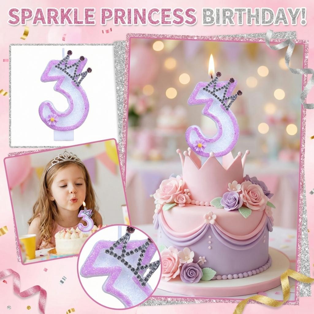 Fashion Cartoon Creative Birthday Candles Party Digital Candles