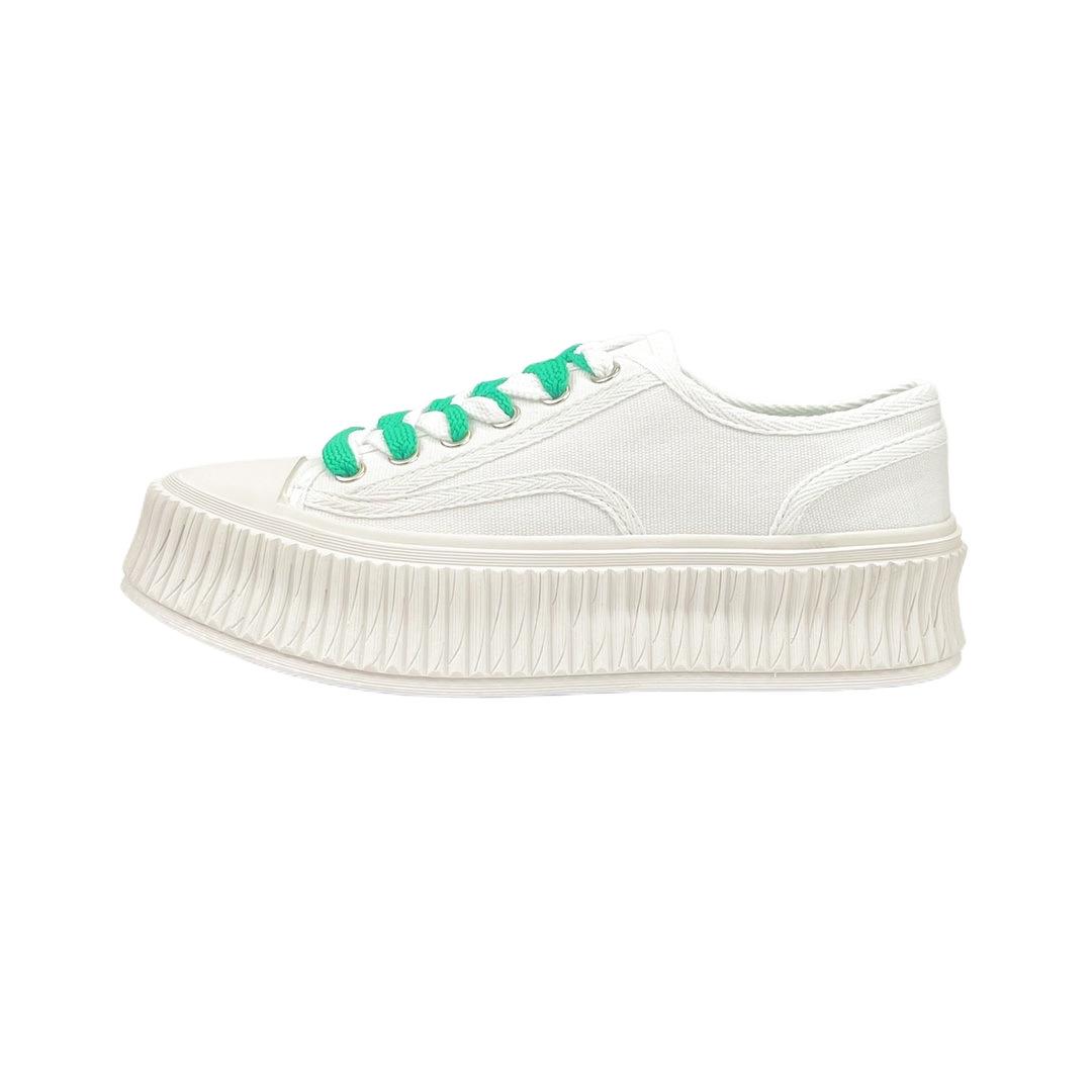 

Осень новая платформа маффин обувь-печенье универсальное увеличение роста повседневная обувь на доске маленький ароматный холст белые туфли женская обувь 39