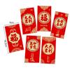 6 Pcs Red Envelopes 2025 Chinese New Year Red Packets Snake Theme Lucky Money Packets Spring Festival Celebration Party Supplies