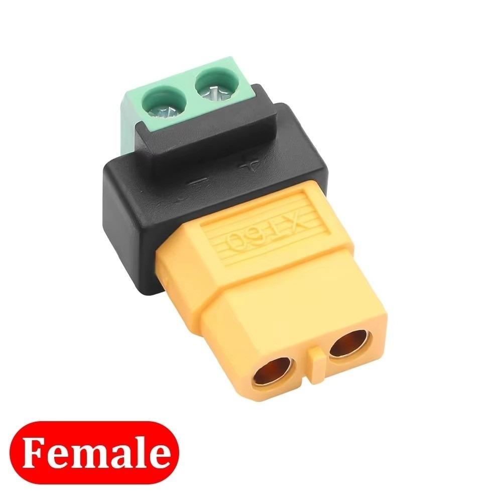 Copper Plated Contact XT60 Terminal Adapter DIY Power Plug Converter Solderless Connector female