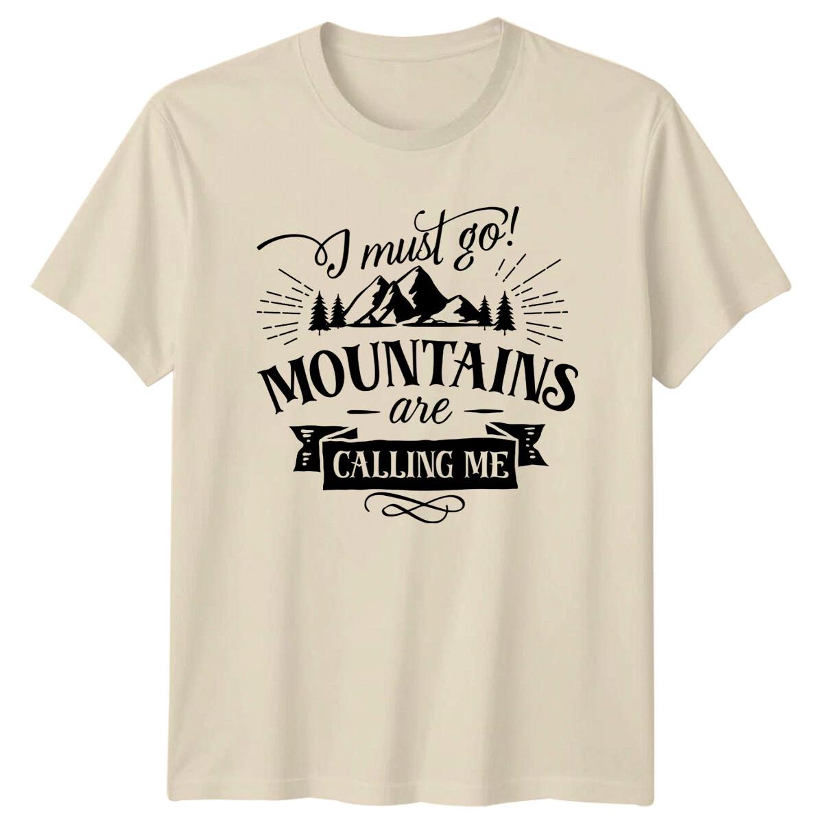 Mountains Are Calling Me T-Shirt Adventure Travel Shirt M