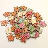 50Pcs Maple Leaves Wooden Buttons DIY Sewing Needlework Scrapbooking Craft