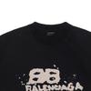 Men's Hand Drawn BB Icon Medium Fit Vintage T-Shirt Black/Beige 612966TNVN41059