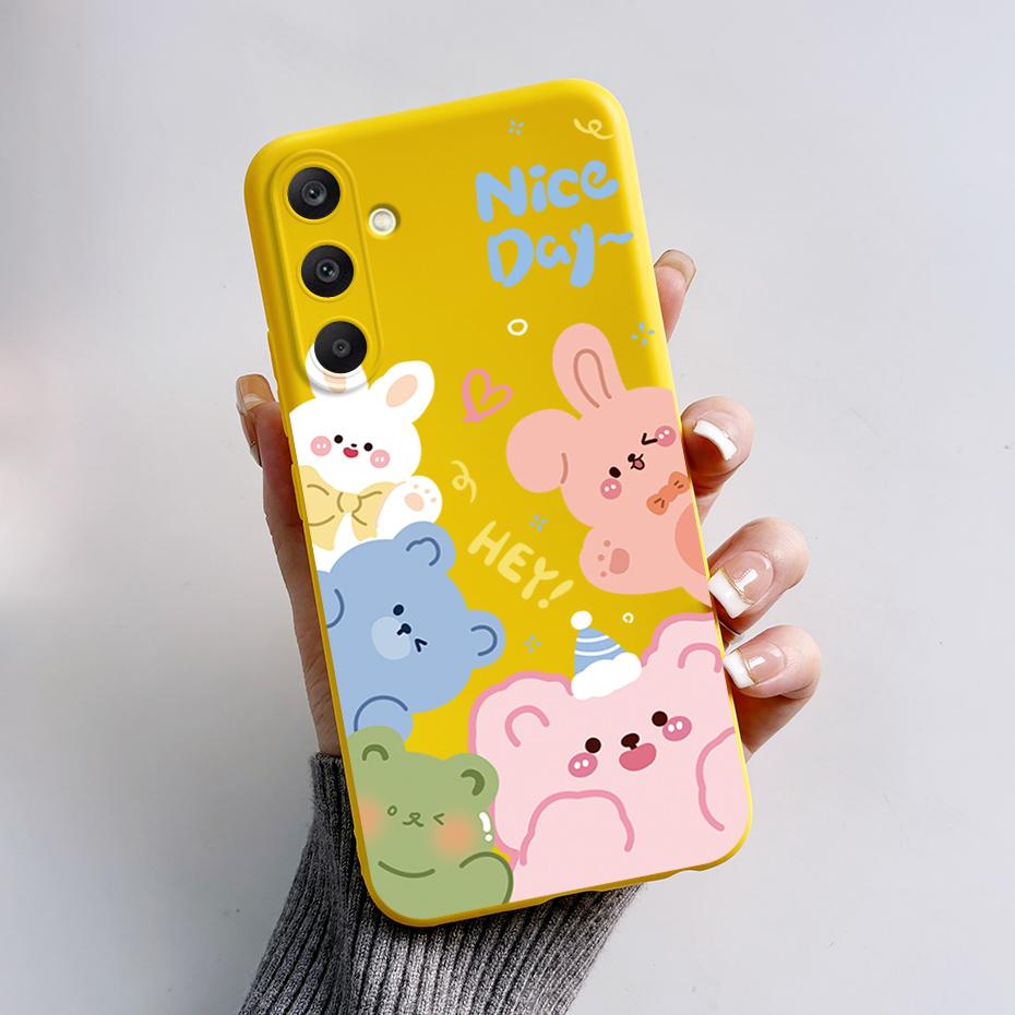 For Samsung A25 5G Case SM-A256B Stylish Painted Soft Silicone Shockproof Cover For Samsung Galaxy A15 A25 A35 A55 5G 2023 Capa