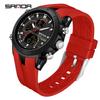 SANDA G Style Men Sport Watch Luxury Waterproof Chronograph Quartz Wristwatches LED Analog Digital Date Week Multifunction Clock