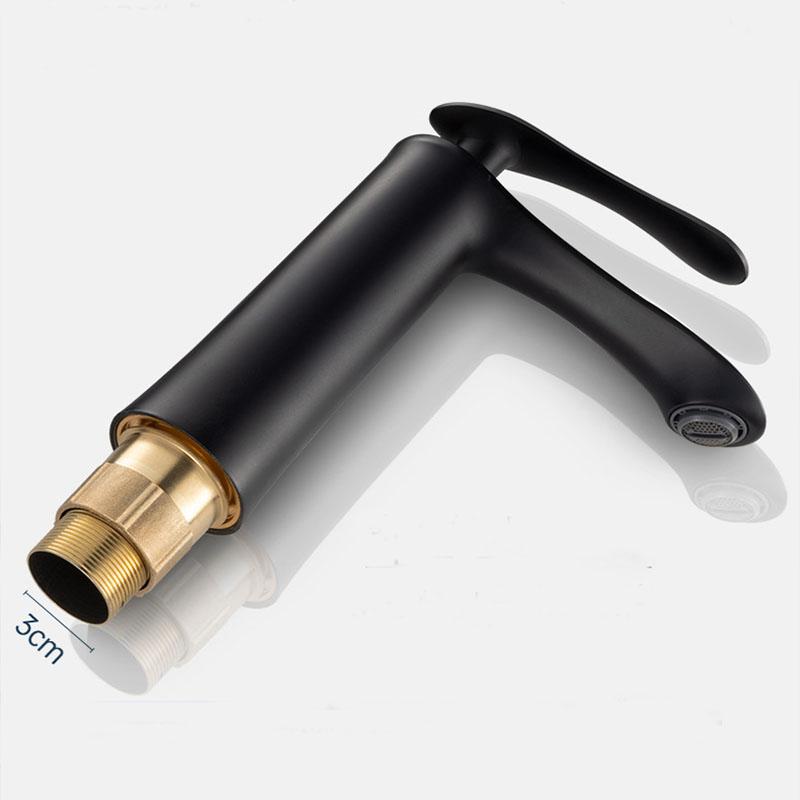 Black Basin Mixer Sink Faucet Brass Bathroom Faucets Gourmet Washbasin Tapware Modern Cold Water Tap