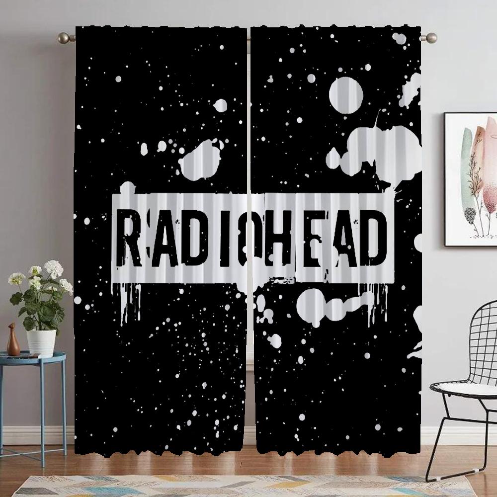 Radiohead Fensterscheiben Vorhang für Raum 2 Paneele Anti - Mücken Vorhänge für Kamera Haushalt Innen Vorhänge Abdeckungen Trennwand Wohnzimmer Kind