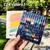 Double-Ended Glitter Marker Pen: Soft-Tip Watercolor Pen for Journaling & Painting, Non-Toxic & Washable, Ideal for Kids
