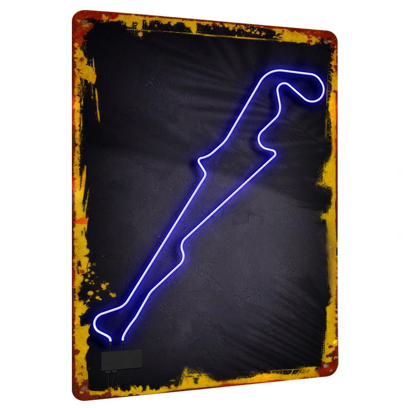 Custom LED Neon Sword Metal Iron Wall Art Decorative Hanging Sign for Game Room Bar