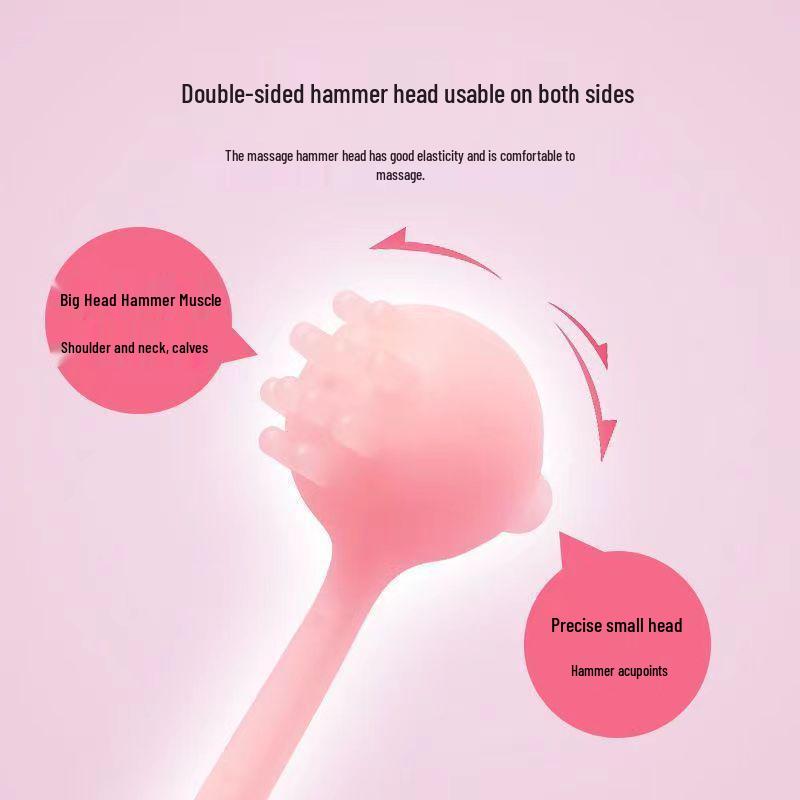 Silicone Massage Hammer for Tapping Waist, Shoulder, Neck, and Back - Ideal for Elderly Health.