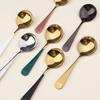 HANYANG 304 Big Head Round Spoon Creative Coffee Dessert Spoon Mix Rice Spoon