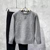 Mens V-Neck Knit Sweater Long Sleeve Casual Pullover Winter Youth Loose Fit Solid Color