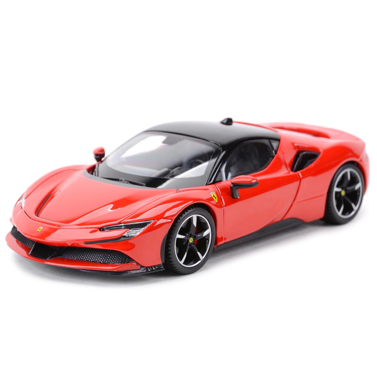 Ббураго 1:24 масштаба Ferrari SF90 STRADALE, сплав, роскошный автомобиль, литой автомобиль, модель, коллекция игрушек, подарок красный