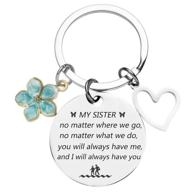 

My Sister Stainless Steel Keychain Pendant Thoughtful Friendship Gift For All Occasions Blue