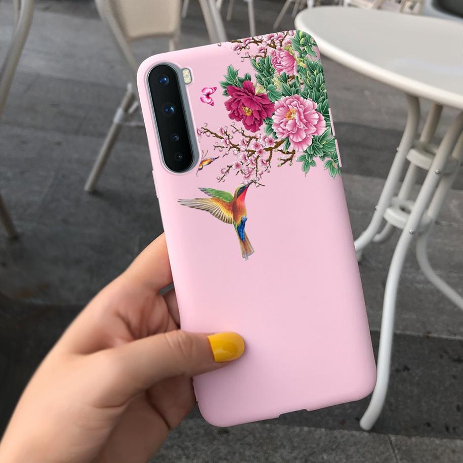 For Phone Case OnePlus Nord Cover Soft Silicone Leopard Flower Butterfly Painted Candy TPU Case For One Plus Nord 1 + Nord Coque