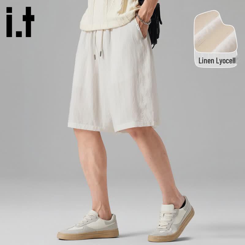 Fingercroxx Men s Lyocell-Linen Blend Cool-Touch Casual Shorts XL абрикосовый