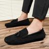 Fashion Men Casual Shoes Luxury Suede Black Loafers Men Tassel Moccasins Man Slip On Summer Flats Male Lazy Driving Men&Amp;#39;S Shoes