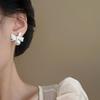 French Style Pearl Bowknot Earrings For Women Sweet Exquisite Irregular Bow Stud Earrings For Women Ear Buckle Party Holiday Jewelry Gifts
