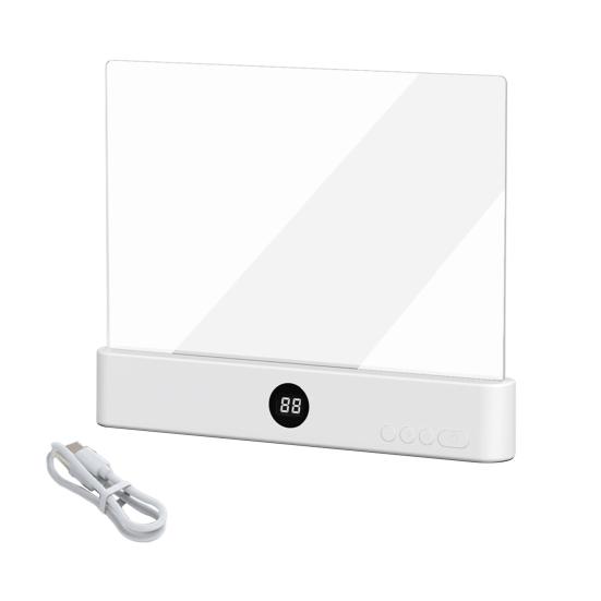 Luz de Leitura LED Recarregável Plana para Livros com Temporizador Inteligente e Desligamento Automático Lâmpada com Dimerização Contínua para Proteção Ocular