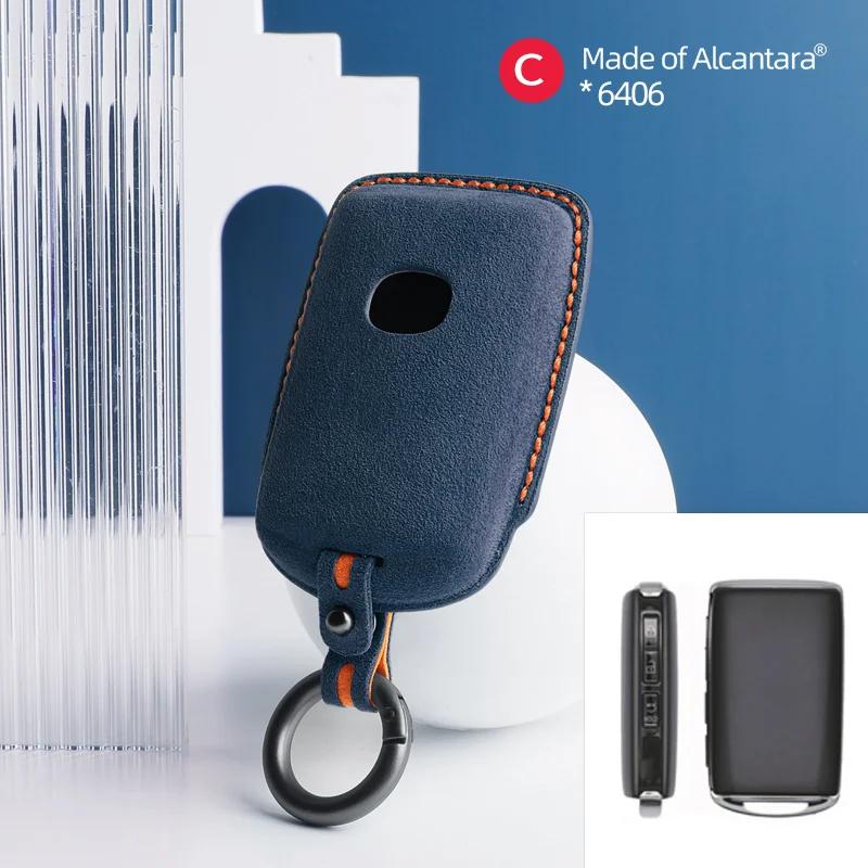 Interior Mouldings For Mazda 3 6 CX30 CX3 CX5 CX8 CX9 MX30 Car Key Case Remote Cover Shell Suede Alcantara Keychain Leather Prot
