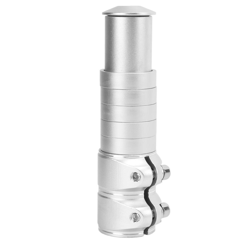 Bike Fork Stem Extender Aluminium Alloy Easy Installation Bicycle Handlebar Riser for Mountain Road BikesSilver