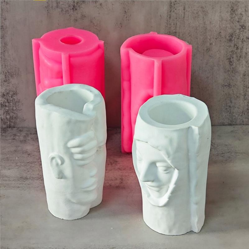Creative Human Body Planter Sturdy Silicone Mould Reusable Artistic Cement Cast Craft Supplies for Home and Garden