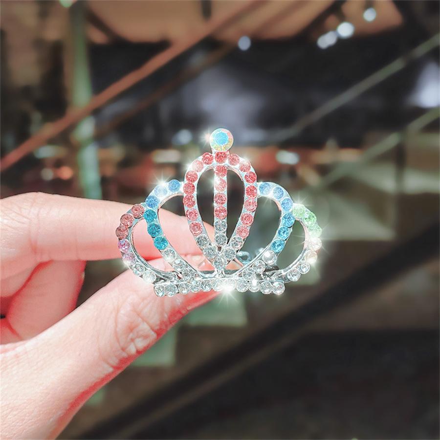 Neue Kinder Diademe Kronen Kleine Kinder Mädchen Strass Kristall Krone Herz Prinzessin Party Accessoires Haarschmuck Ornamente