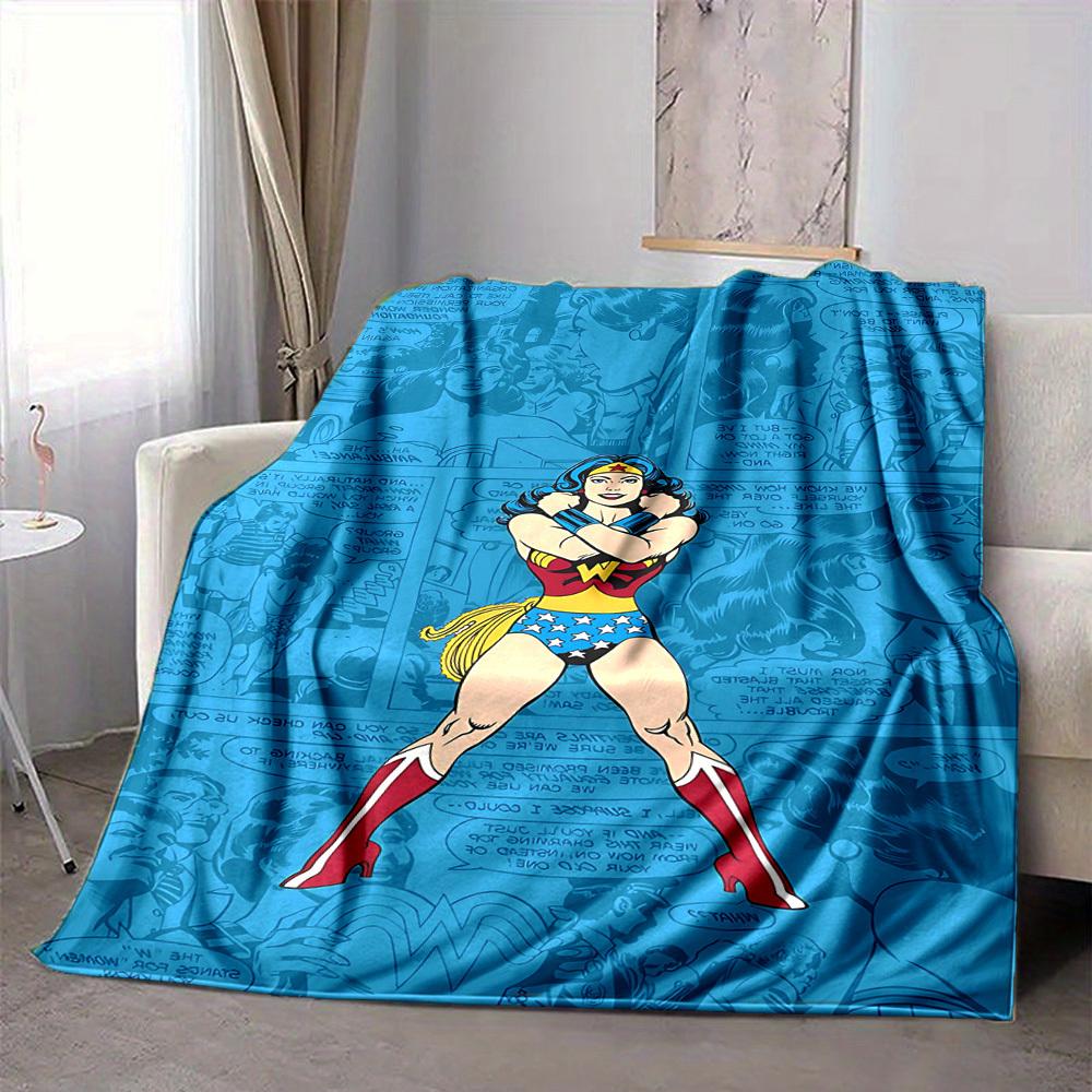 1pc Wonder Woman Flannel Throw Blanket Soft, Warm & Cozy for Couch, Bed, Office, and Travel Versatile All Season Gift, Christmas Present