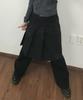 Place Studio Essential Button Pocket Belted Layered Asymmetrical Pleated Midi Skirt _3 Colors