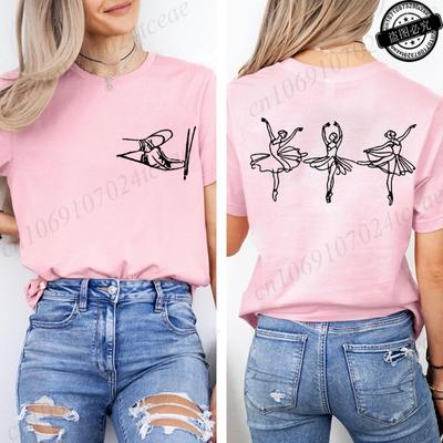 Dance Girl Graphic Printing T-shirt Short-sleeved Clothing Casual T-shirt Fashion Clothing