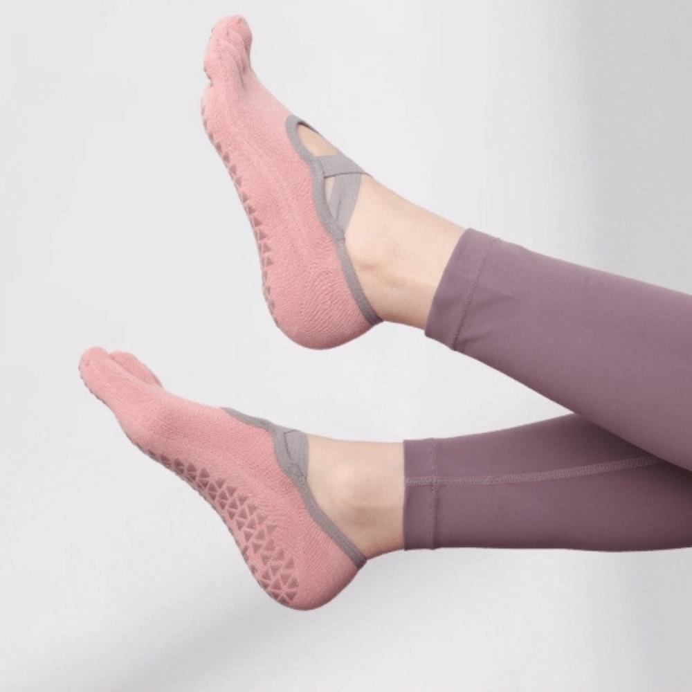Breathable Five-Finger Socks Anti-slip Grip Pilates Boat Socks New Yoga Socks  for Home Exercise