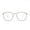 Glasses 3460 Large Frame Irregular Round Thin Frame Flat Mirror