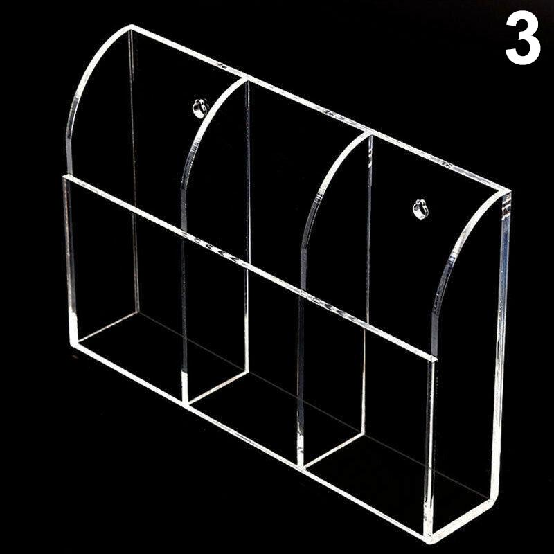 Acrylic Remote Control Holder Phone Charging Self Adhesive Caddy Storage Box Suitable for Organizer Supplies