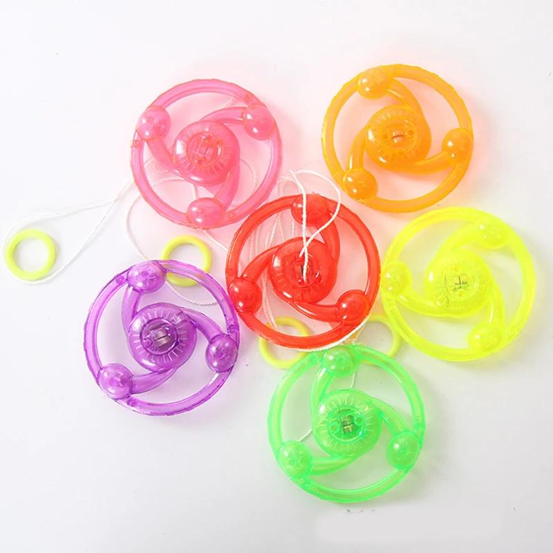 5/10Pcs Fun Hand Pulled LED Light Up Flywheel Toy Children's Day Birthday Party Guest Gift Pinata Filler Kindergarten Gift Prize