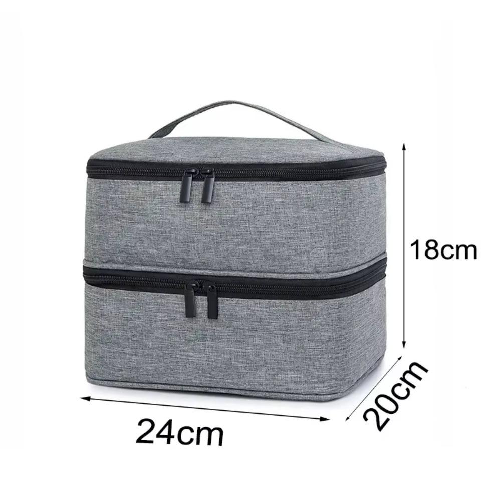 Double Nail Polish Organizer Portable Tote Cosmetic Organizer Gifts Nail Polish Storage Bag