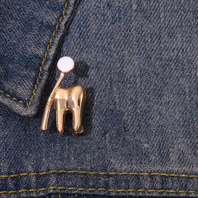 Cartoon Brooch Pin Tooth Lapel Backpack Caring Enamel for Bag Hat Accessories Party Wedding