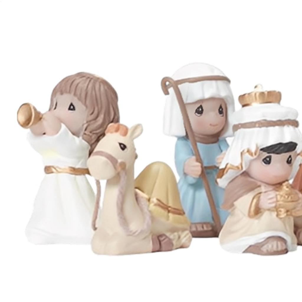 Nativity Scene Set Classic Religious Resin Birth Of Jesus Christmas Figurines For Porch Dining Table Mantel Windowsill Church