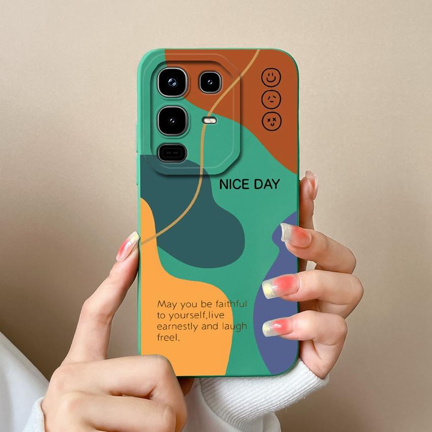 Cover Case For Infinix Note 50 Pro Plus 50S 50X Beautiful Plaid Pattern Soft Liquid Silicone High Quality Screen Protector For Infinix Anti Fall Shell