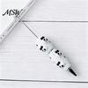 Cartoon Ghost Writing Pens Halloween Rhinestone Beadable Pen, DIY Sparkly Cat Pumpkin Plastic Beaded for Crafts Glitter Black Ink Ballpoint Pen Making