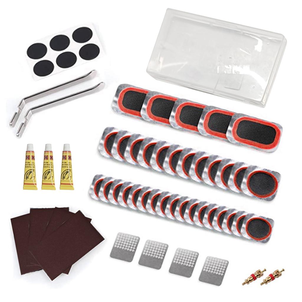 Rubber Inner Tube Patching Quick Dry Repair Tool Set Bike Bicycle Tire Repair Kit Bicycle Tire Patch Glueless Kit Portable Fetal