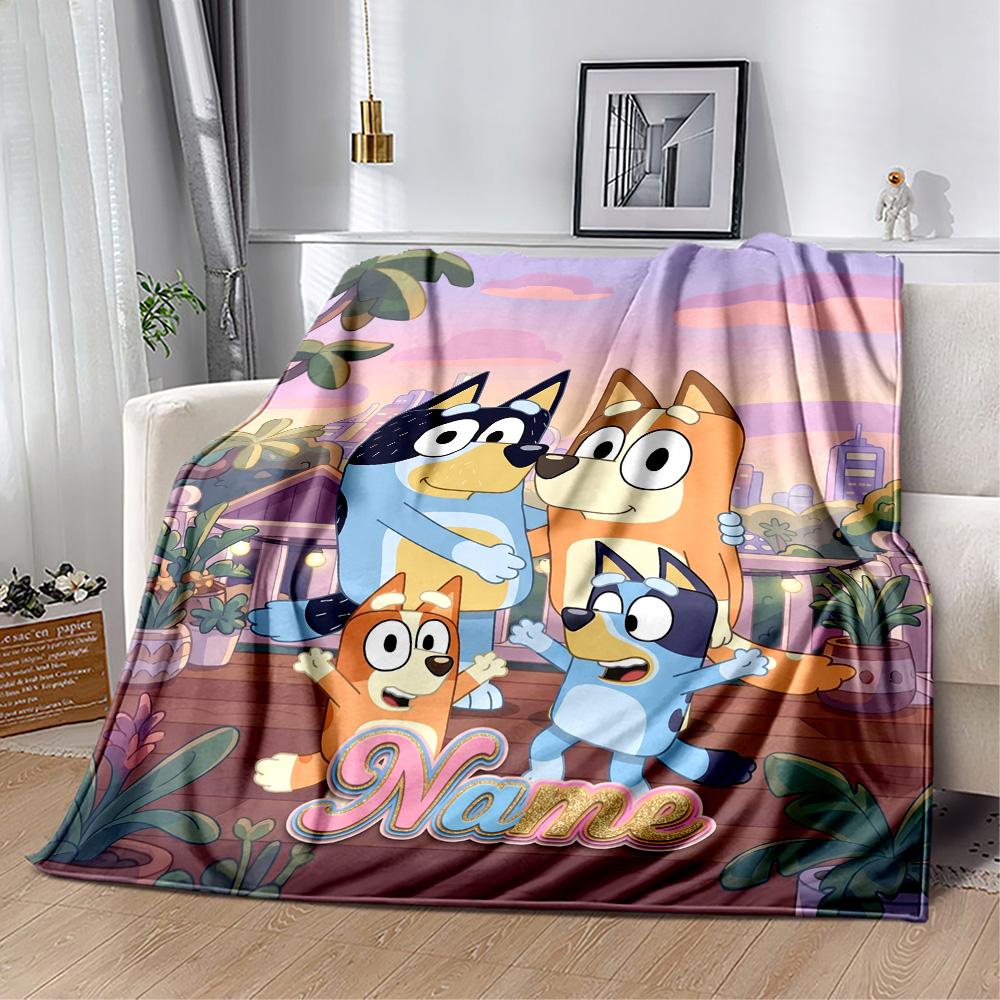 Happy Birthday Celebration Customize Your Name Blanket Gift Customizable Blanket Comfortable Suitable for Sofa Living Room Office Chair Seaside