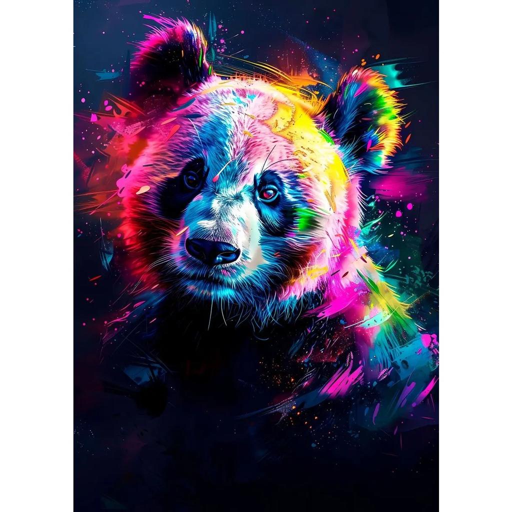 Abstract Animals Cat Lion Shark Wolf Tiger Deer Graffiti Art Canvas Painting Wall Poster Prints Pictures Living Room Decor