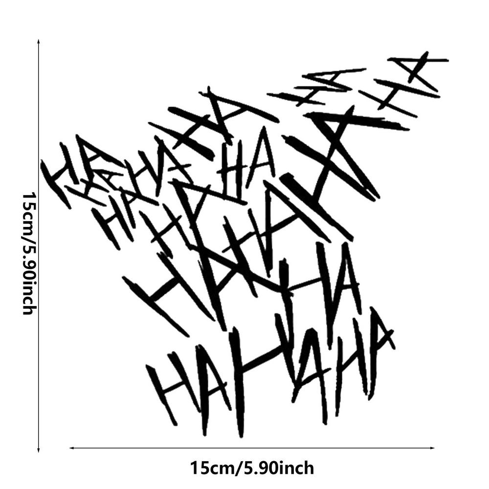 

ХАХАХА Наклейка на мотоциклетний шолом Веселий Джокер Наклейки на вікна автомобіля Водонепроникні світловідбиваючі наклейки для стайлінгу автомобіля Наклейки на бампер чорний