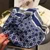 New Geometric Print Spring Summer Soft Satin Scarf Fashionable Commute Professional Neck Protection Square Scarves