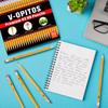 V-Opitos Wood-Cased #2 HB Pencils, 50 Pack Bulk Pre-Sharpened Yellow Pencils with Top Erasers, School Classroom Teacher Supplies, Writing, Drawing