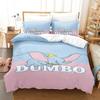 Dumbo Flying Duvet Cover Pillowcase Dumbo Bedding Set  Adult Boy Girl Bedroom Decoration Birthday Gift Single Double Large Size