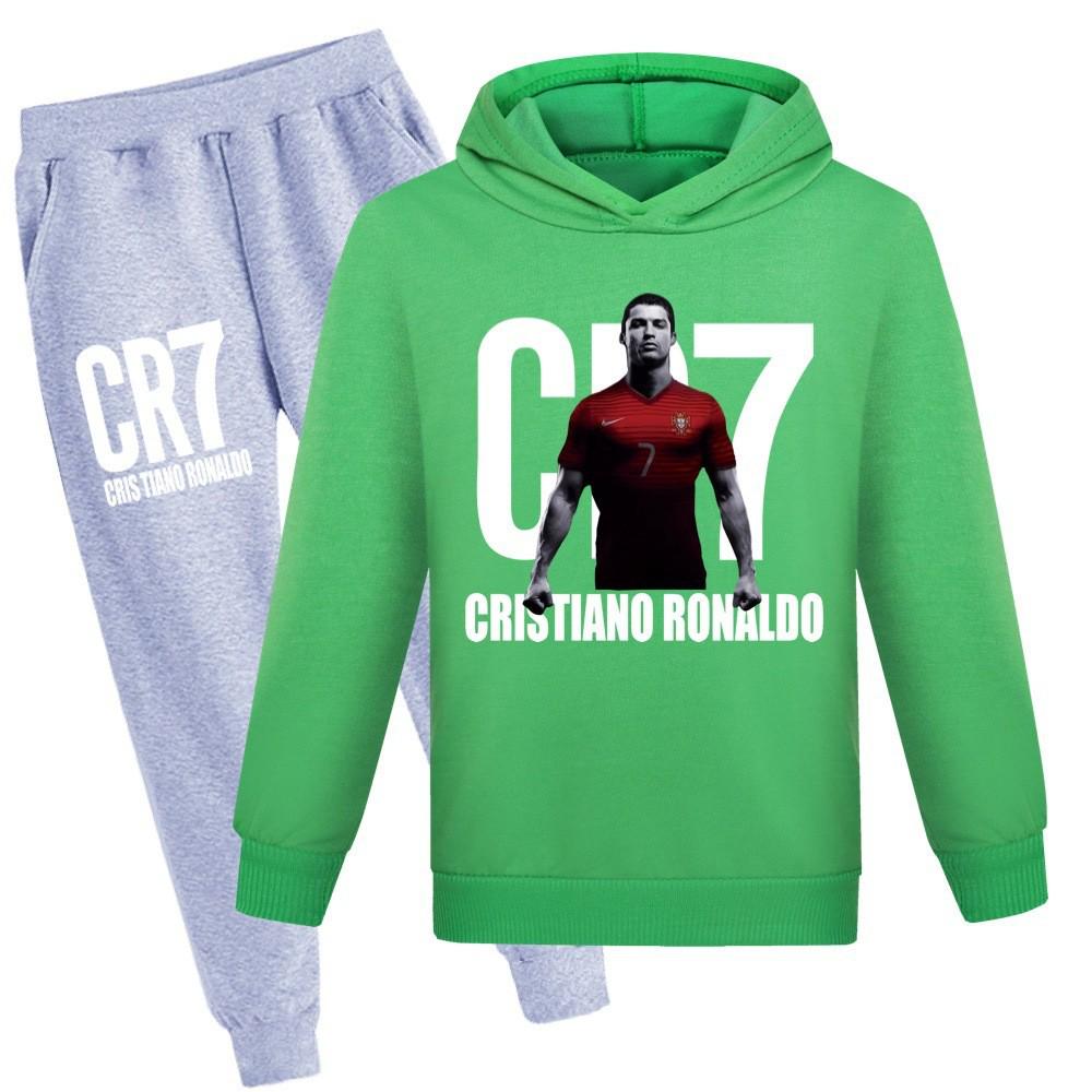 Kinder Frühjahrs- & Herbst-Kapuzenpullover & Lange Hosen Set