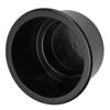 Cup Drink Holder with Drain Hole Easy To Clean Smooth Surface Recessed Drink Holder for RV Yacht Truck Black